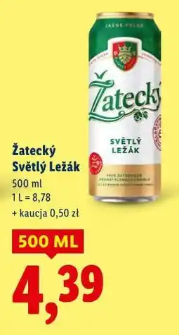 Lidl Piwo Žatecký Světlý Ležák oferta