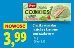 Lidl Ciastka o smaku matcha z kremem truskawkowym oferta