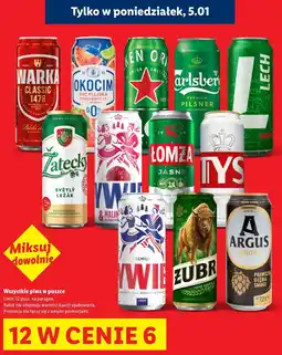 Lidl Piwa w puszce 12 w cenie 6 oferta