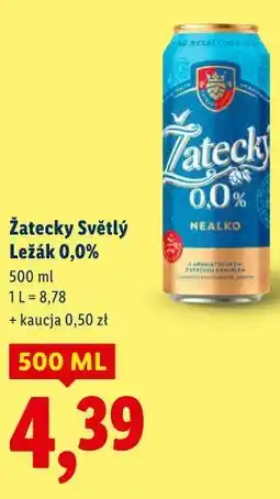 Lidl Piwo Žatecký Světlý Ležák 0,0% oferta