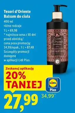 Lidl Tesori d’Oriente Balsam do ciała oferta
