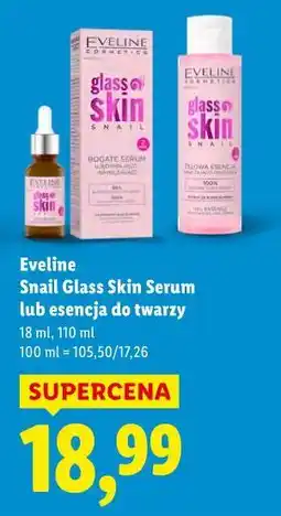 Lidl Eveline Snail Glass Skin Serum lub esencja do twarzy oferta