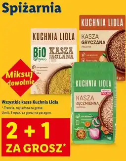 Lidl Kuchnia Lidla Kasza Jaglana BIO, Kasza Gryczana, Kasza Jęczmienna oferta
