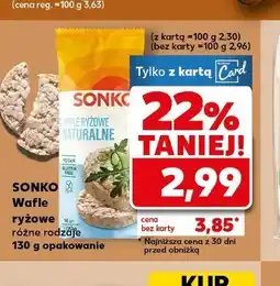 Kaufland SONKO Wafle ryżowe naturalne oferta