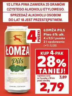 Kaufland ŁOMŻA PILS Piwo 6% alk. 4 x 0,5 l puszka oferta