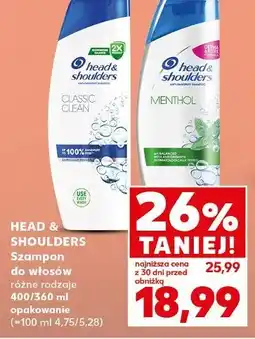 Kaufland HEAD & SHOULDERS Szampon do włosów różne rodzaje 400/360 ml oferta