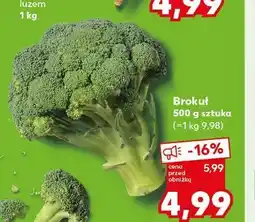 Kaufland Brokuł 500 g sztuka (~1kg w 9,98) oferta
