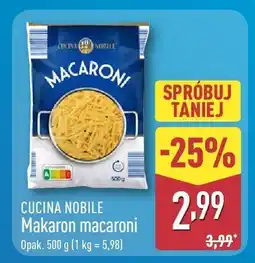 ALDI Makaron macaroni Cucina Nobile oferta