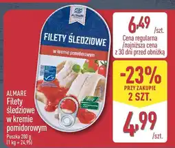 ALDI Filety śledziowe ALMARE w kremie pomidorowym oferta
