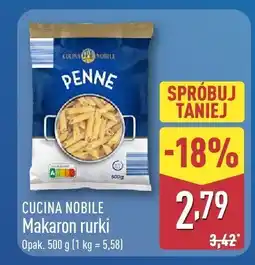 ALDI Makaron rurki Cucina Nobile oferta