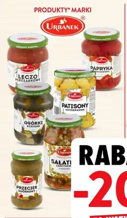 Intermarche Przetwory warzywne marki Urbanek (np. leczo, papryka, ogórki kiszone, sałatka jarzynowa) oferta