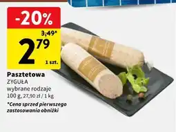 Intermarche Pasztetowa ZYGŁA, wybrane rodzaje oferta