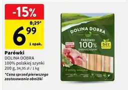 Intermarche Parówki DOLINA DOBRA 100% polskiej szynki oferta