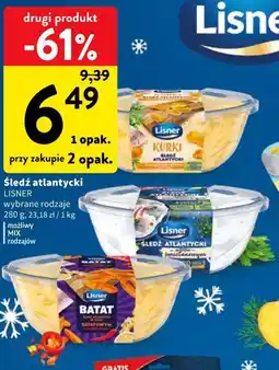 Intermarche Śledź atlantycki LISNER wybrane rodzaje oferta