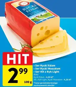 Intermarche Ser Rycki Edam / Ser Rycki Maasdamm / Ser Hit z Ryk Light oferta