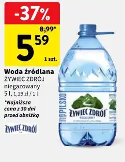 Intermarche Woda źródlana ŻYWIEC ZDRÓJ oferta