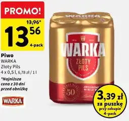 Intermarche Warka Złoty Pils oferta