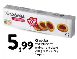 Intermarche Ciastka TOP BUDGET wybrane rodzaje oferta