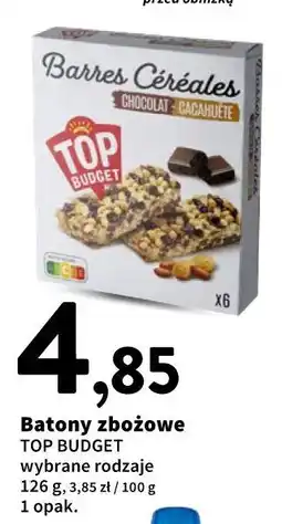 Intermarche Batony zbożowe TOP BUDGET wybrane rodzaje oferta