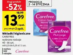 Intermarche Wkładki higieniczne Carefree oferta