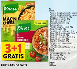 Intermarche Knorr Fix (różne rodzaje, np. Mac'n Cheese, Spaghetti Bolognese) oferta