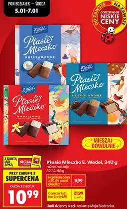 Biedronka Ptasie Mleczko E. Wedel, 340 g (różne rodzaje) oferta