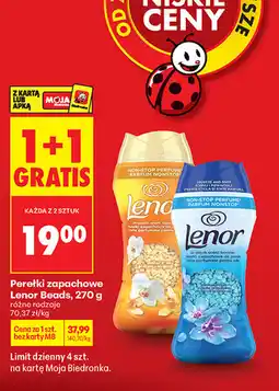 Biedronka Lenor Beads perełki zapachowe oferta