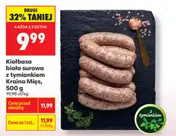 Biedronka Kiełbasa biała surowa z tymiankiem Kraina Mięs oferta