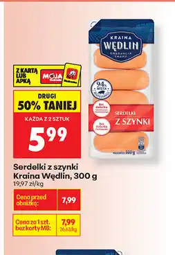 Biedronka Serdelki z szynki Kraina Wędlin oferta