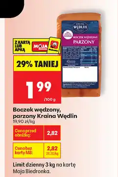 Biedronka Boczek wędzony, parzony Kraina Wędlin oferta