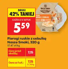 Biedronka Pierogi ruskie z cebulką Nasze Smaki oferta