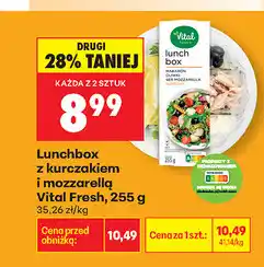 Biedronka Lunchbox z kurczakiem i mozzarellą Vital Fresh oferta