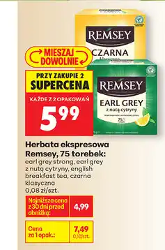 Biedronka Herbata ekspresowa Remsey oferta