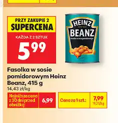 Biedronka Fasolka w sosie pomidorowym Heinz Beanz oferta