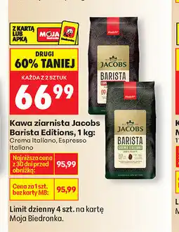 Biedronka Kawa ziarnista Jacobs Barista Editions oferta