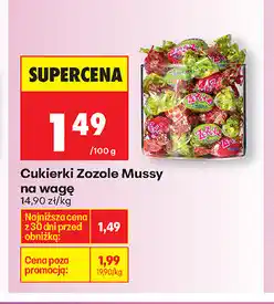 Biedronka Cukierki Zozole Mussy na wagę oferta