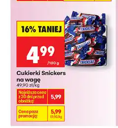 Biedronka Cukierki Snickers na wagę oferta