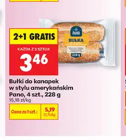 Biedronka Bułki do kanapek w stylu amerykańskim Pano, 4 szt oferta