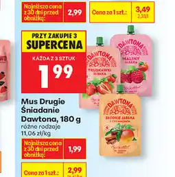 Biedronka Mus Drugie Śniadanie Dawtona, 180 g (różne rodzaje) oferta