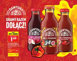 Biedronka Sok pomidorowy Dawtona, 300 ml (pikantny, łagodny, z jabłkiem i burakiem) oferta