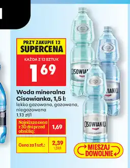 Biedronka Woda mineralna Cisowianka oferta