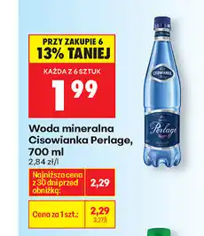 Biedronka Woda mineralna Cisowianka Perlage oferta