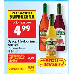 Biedronka Syrop Herbarium, 440 ml (różne rodzaje) oferta