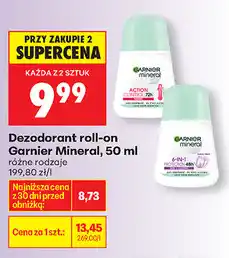 Biedronka Dezodorant roll-on Garnier Mineral oferta