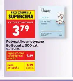Biedronka Patyczki kosmetyczne Be Beauty, 300 szt oferta
