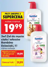 Biedronka 3w1 Żel do mycia ciała i włosów Bambino Dzieciaki oferta