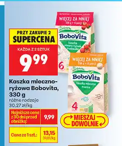 Biedronka Kaszka mleczno-ryżowa BoboVita oferta