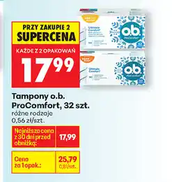 Biedronka Tampony o.b. ProComfort, 32 szt oferta