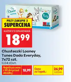 Biedronka Chusteczki Looney Tunes Dada Everyday 7x72 szt oferta