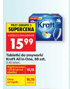 Biedronka Tabletki do zmywarki Kraft All in One, 38 szt oferta